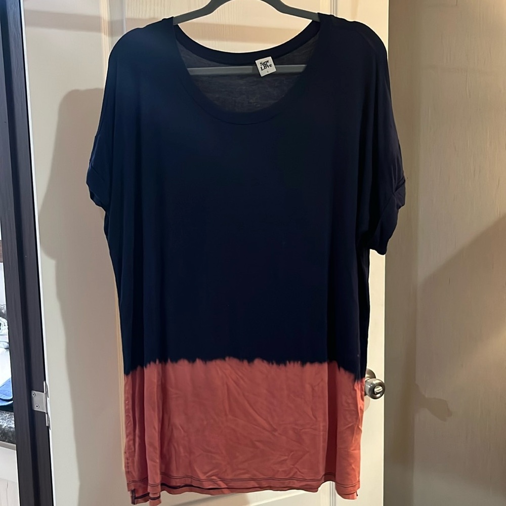 Blue/pink blouse